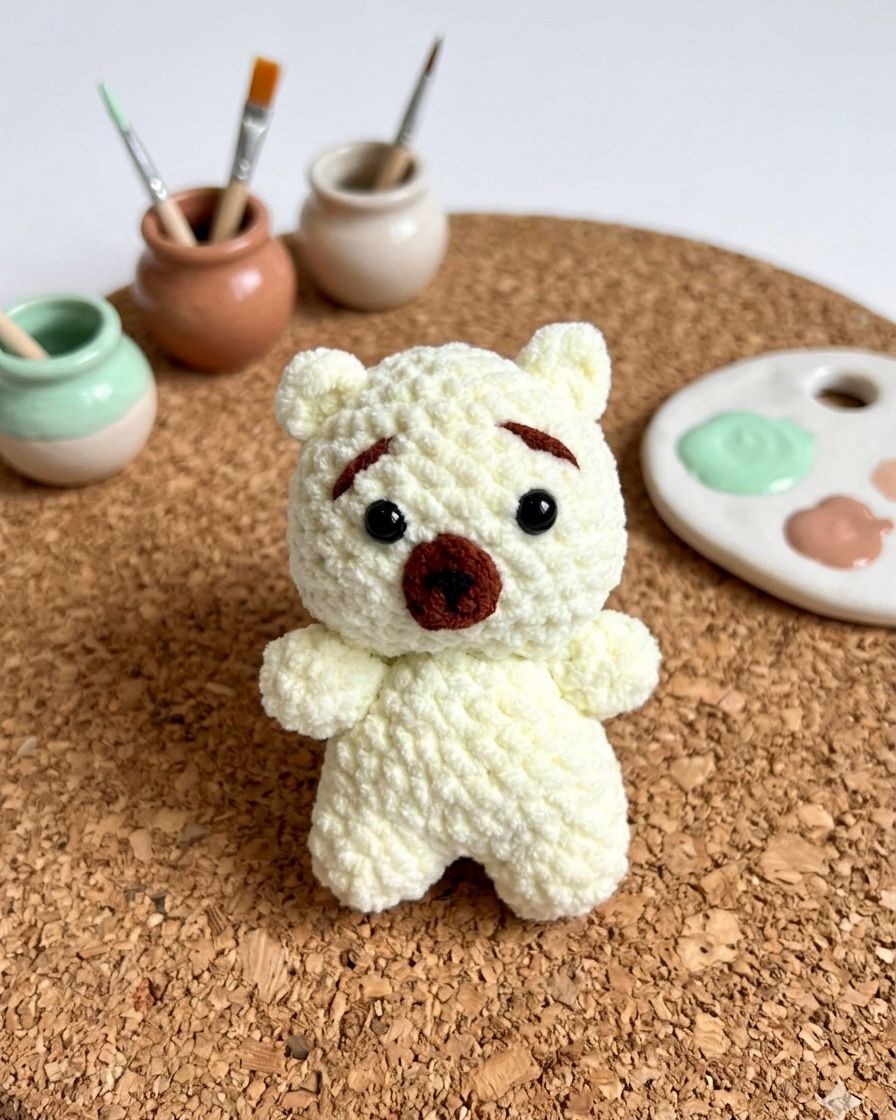 Osito blanco tejido a crochet